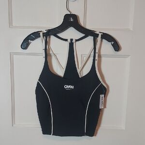 Old Navy 94 Collection Light Support PowerSoft Longline Sports Bra In Black Sz M